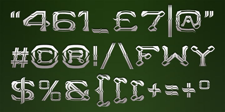 Beispiel einer Atlantide Regular-Schriftart